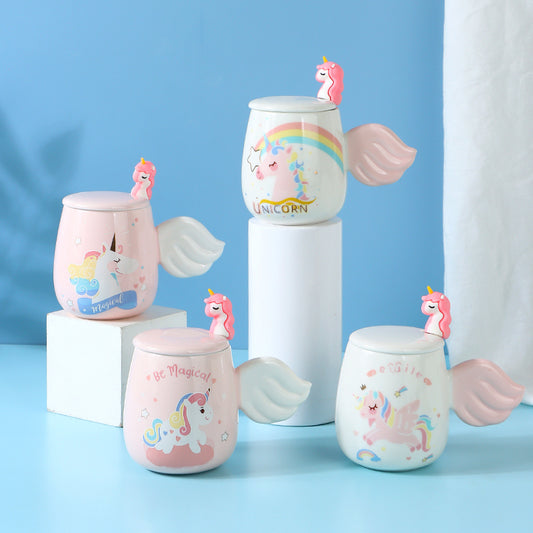 300ml/10.1fl.oz Flying Unicorn Ceramic Cup WG022