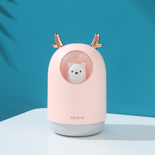 Lovely Pet Mist Humidifier with 7 Colors Light (Pink)