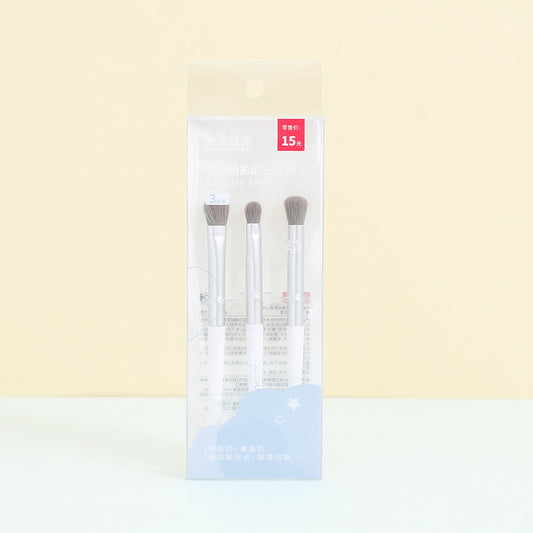 Portable eyeshadow brush 3-piece set