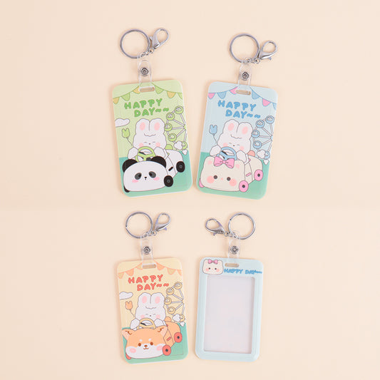 Animal Car Card Holder Keychain