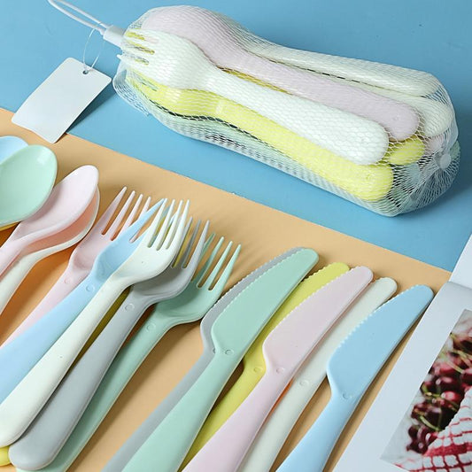 Environment-friendly knife, fork and spoon 18-piece set